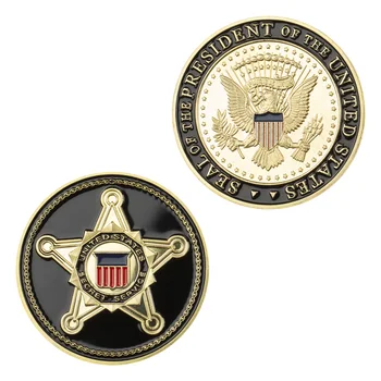  Сувенири и подаръци Тайните служби на САЩ Златни Възпоменателни Монети са подбрани Подарък колекция на Art Challenge Coin