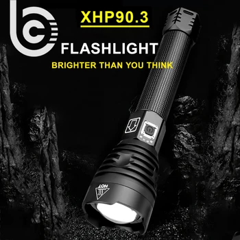  Супер XHP160 Най-Мощният Фенер 18650 XHP90 Акумулаторни батерии с Висока Мощност Led Светлини 18650 USB Ловен Тактически Фенер