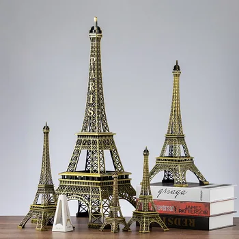  Творчески Париж Статуя На Айфеловата Кула Европейските Занаяти Ретро Модел Офис Украса Миниатюрни Сграда Малък Подарък Ретро Украса