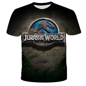 Тениска Jurassic World Dominion, Детска Тениска с 3D Принтом Динозавър, Ежедневни Потници, Тениска Jurassic World, Детски Дрехи За Момчета и Момичета