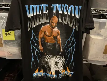  Тениска с домашен тигър Майк Тайсън. Лятна Памучен Мъжка Тениска С Кръгло Деколте и Къс Ръкав, Новата S-3XL