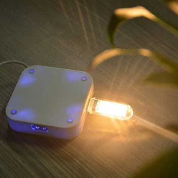  Топъл Бял Цвят USB Led нощна светлина преносим Компютър на Мобилно Зарядно Устройство Къмпинг Лампа За Четене Лампа за Лаптоп