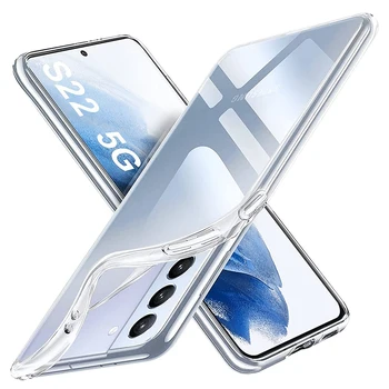 Ултра-Мек Силиконов Калъф За Samsung Galaxy S22 S23 S21 S20 FE Note 20 10 Ultra Plus Прозрачна Делото От TPU