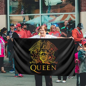  Флаг на Кралица Група Банер Потребителски Флаг за Верандата Гараж Предни Декор Хелоуин Украса за Дома на Открито