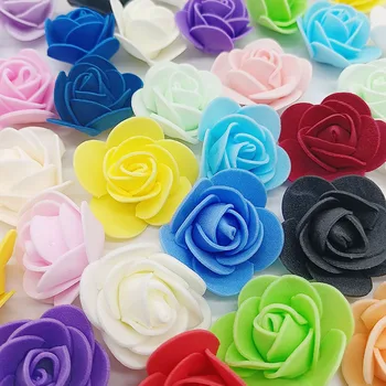  Цветя От полиуретанова пяна Рози Eternelle 3,5 см Голяма Корона За Изкуствен Мече Плюшено Сърце Домашен Декоративен Венец 