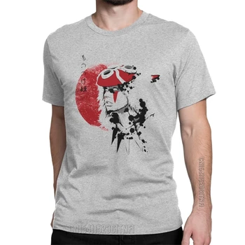  Червената Принцеса Мононоке Хаяо Миядзаки Тениски За Мъже Луд Памучни Тениски С Кръгло Деколте Класически Тениски С Къс Ръкав Уникални Върховете